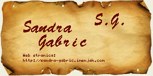 Sandra Gabrić vizit kartica